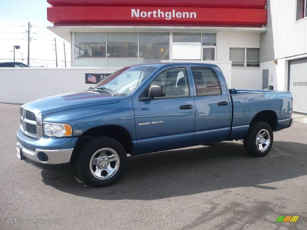 2005 Ram 1500 SLT Quad Cab 4x4 - Atlantic Blue Pearl / Dark Slate Gray photo #1