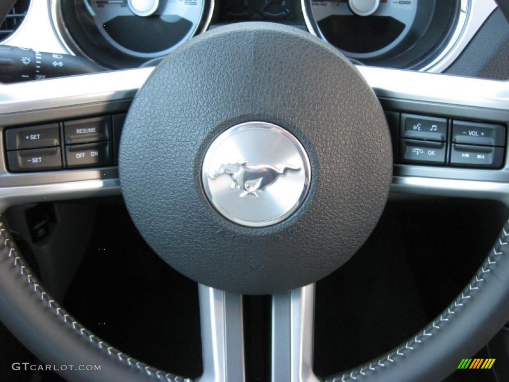 2011 Mustang GT Premium Coupe - Ingot Silver Metallic / Stone photo #25