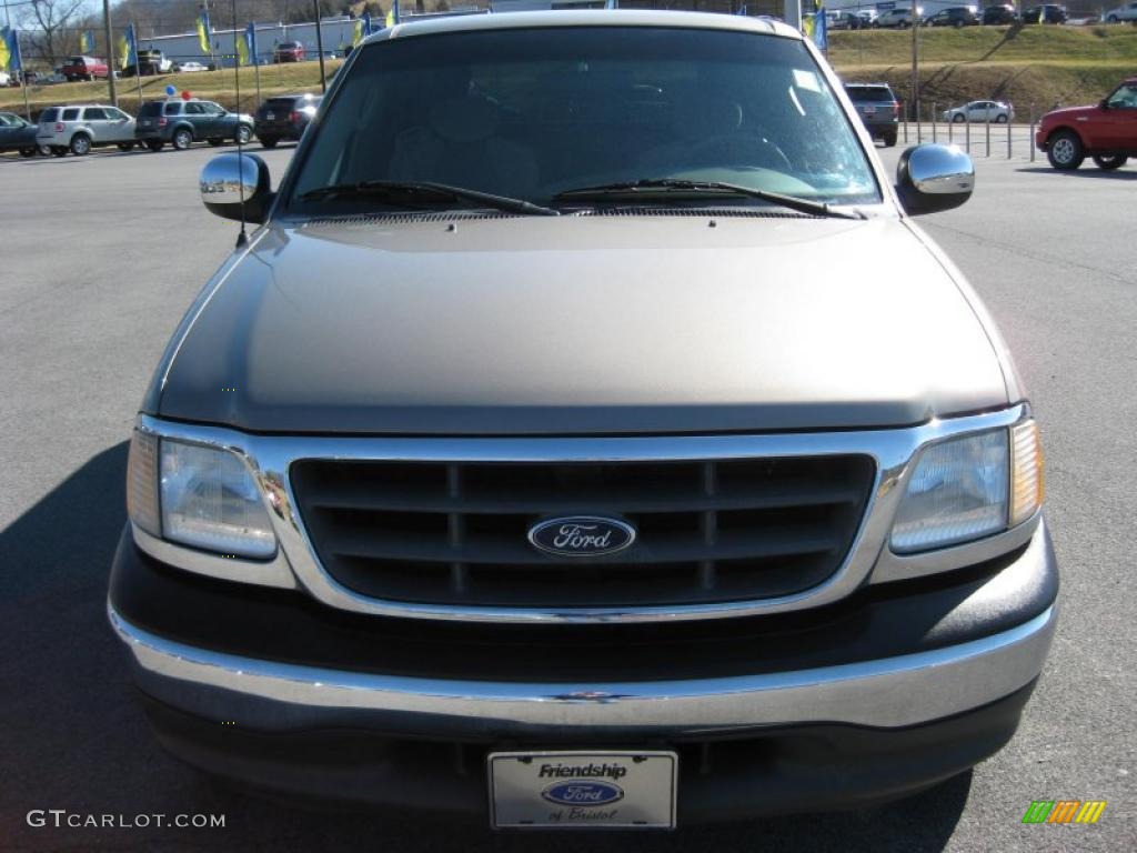 2002 F150 XLT SuperCab - Arizona Beige Metallic / Medium Parchment photo #3