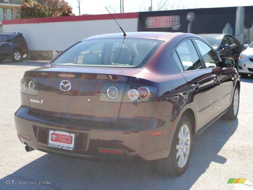 2007 MAZDA3 i Sport Sedan - Phantom Purple Mica / Beige photo #5