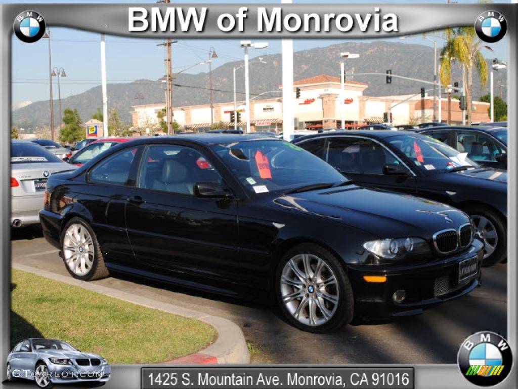2005 3 Series 330i Coupe - Jet Black / Black photo #1