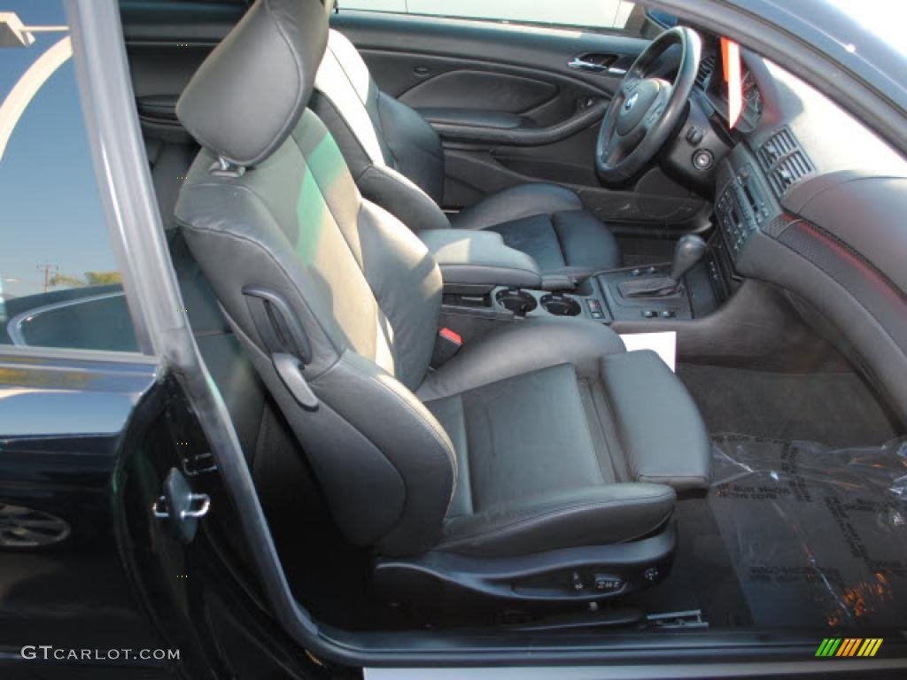 Black Interior 2005 BMW 3 Series 330i Coupe Photo #44444454
