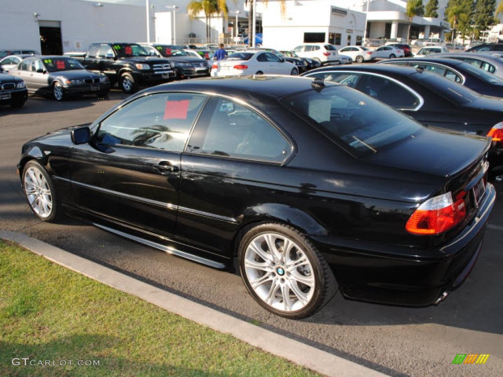 2005 3 Series 330i Coupe - Jet Black / Black photo #11