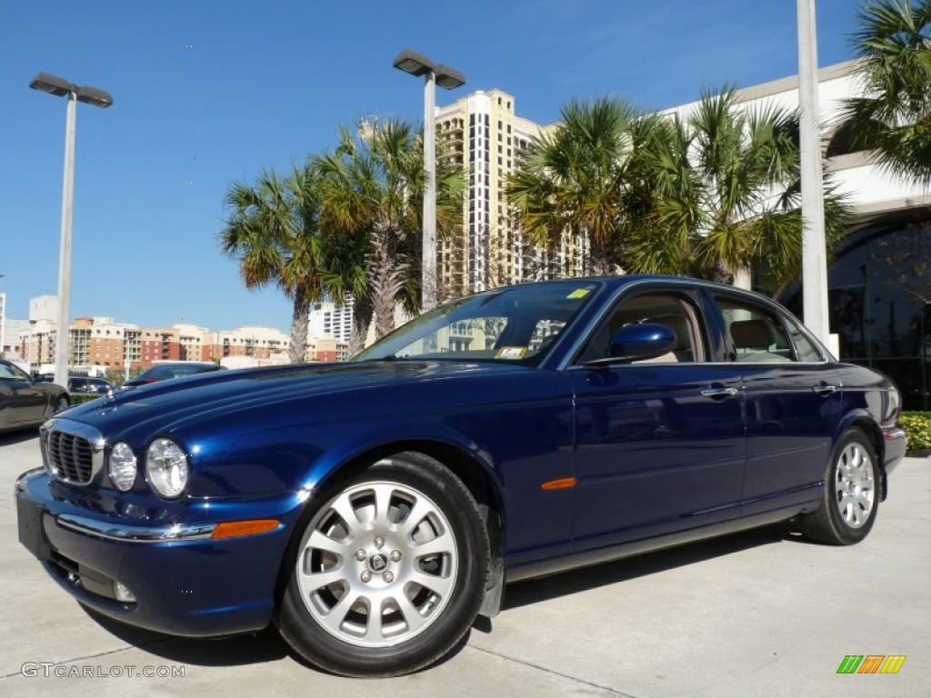 2004 XJ XJ8 - Pacific Blue Metallic / Sand photo #1