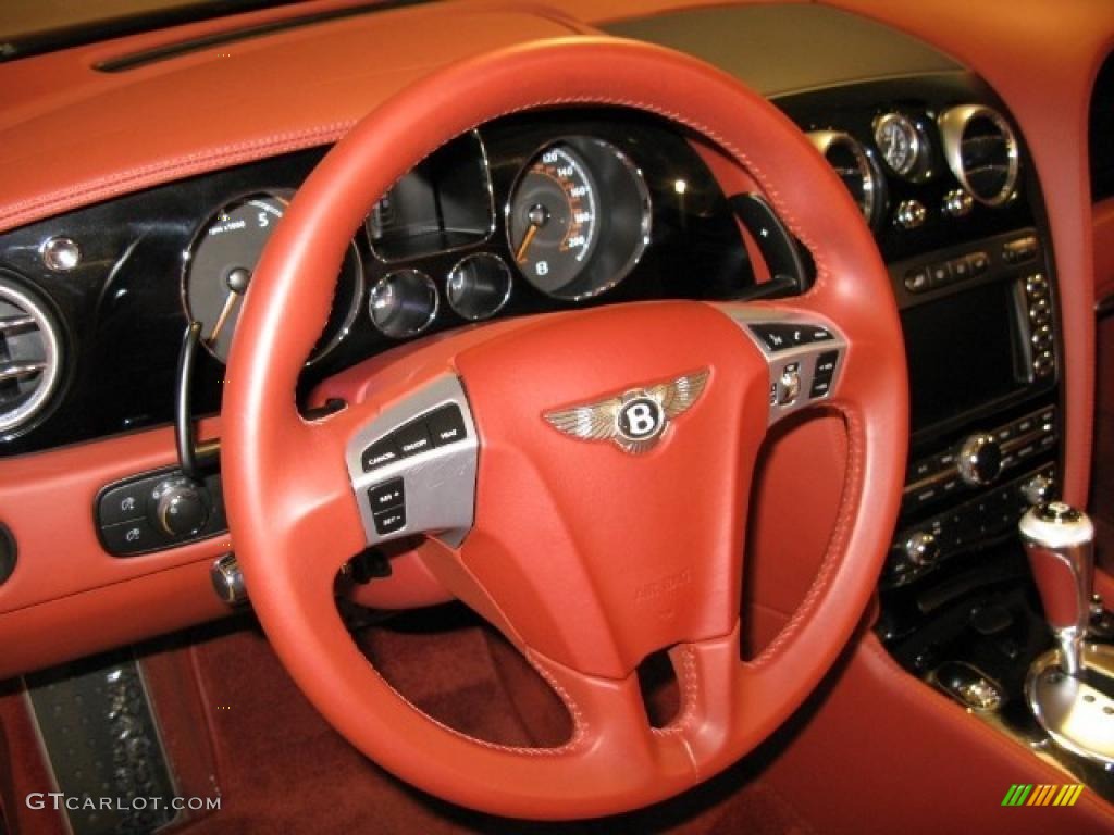 2010 Bentley Continental GTC Speed Fireglow Steering Wheel Photo #44454806