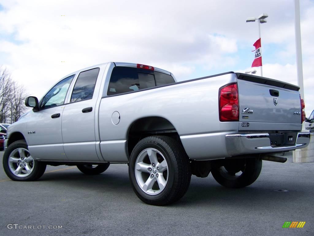 2008 Ram 1500 Big Horn Edition Quad Cab 4x4 - Bright Silver Metallic / Medium Slate Gray photo #7