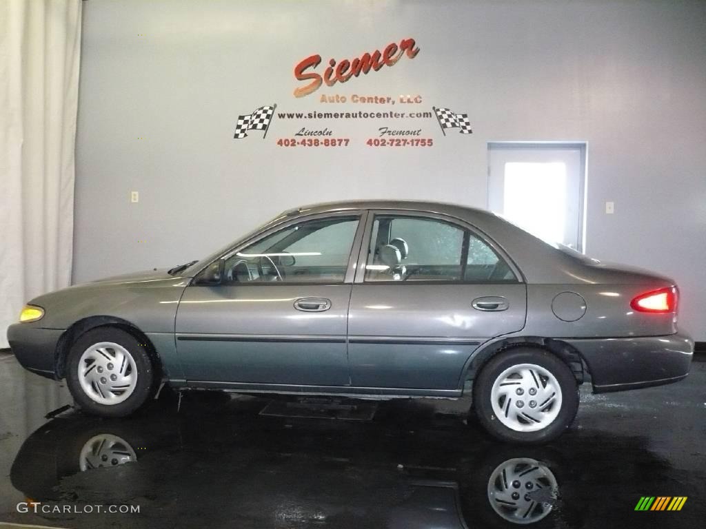 1998 Escort LX Sedan - Medium Pewter Grey Metallic / Gray photo #1