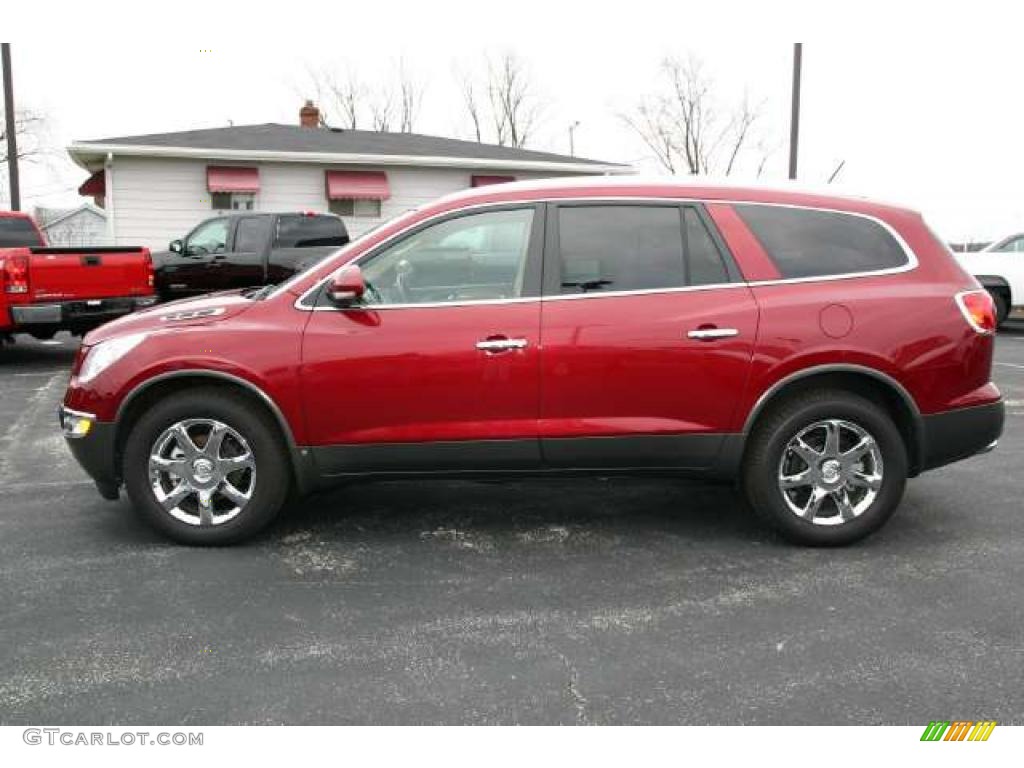 2010 Enclave CXL - Red Jewel Tintcoat / Cashmere/Cocoa photo #3