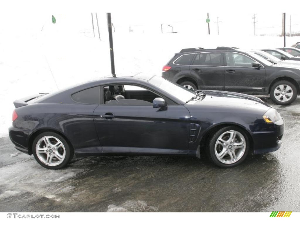 2006 Tiburon GT - Moonlit Blue Metallic / Black/Red photo #5
