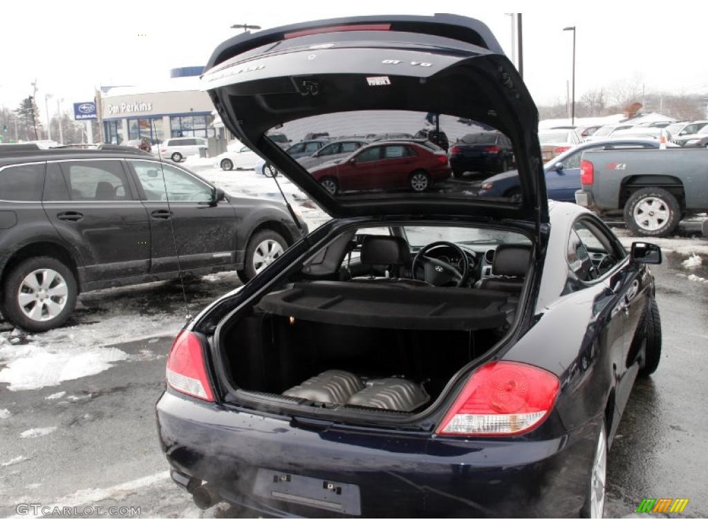 2006 Tiburon GT - Moonlit Blue Metallic / Black/Red photo #8