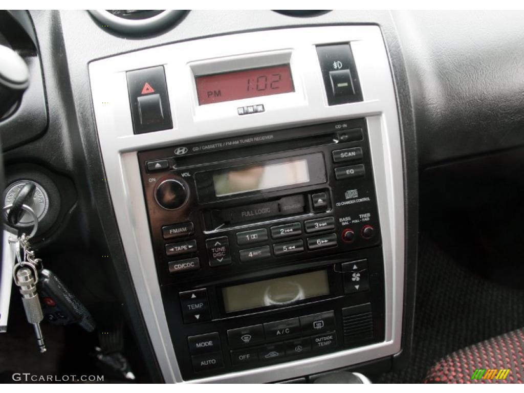2006 Tiburon GT - Moonlit Blue Metallic / Black/Red photo #20