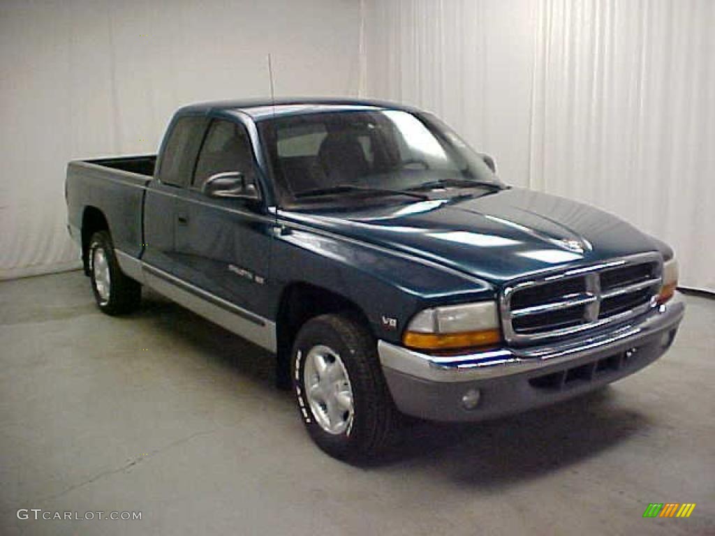 1998 Dakota Extended Cab - Emerald Green / Mist Gray photo #1