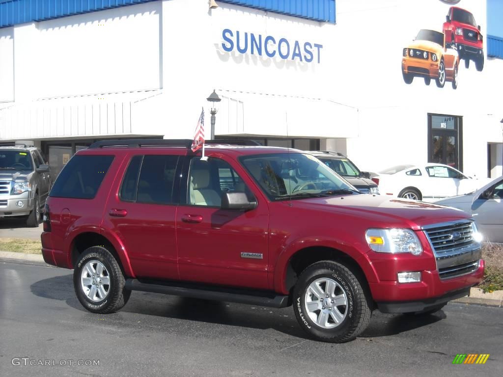 2008 Explorer XLT - Redfire Metallic / Camel photo #1