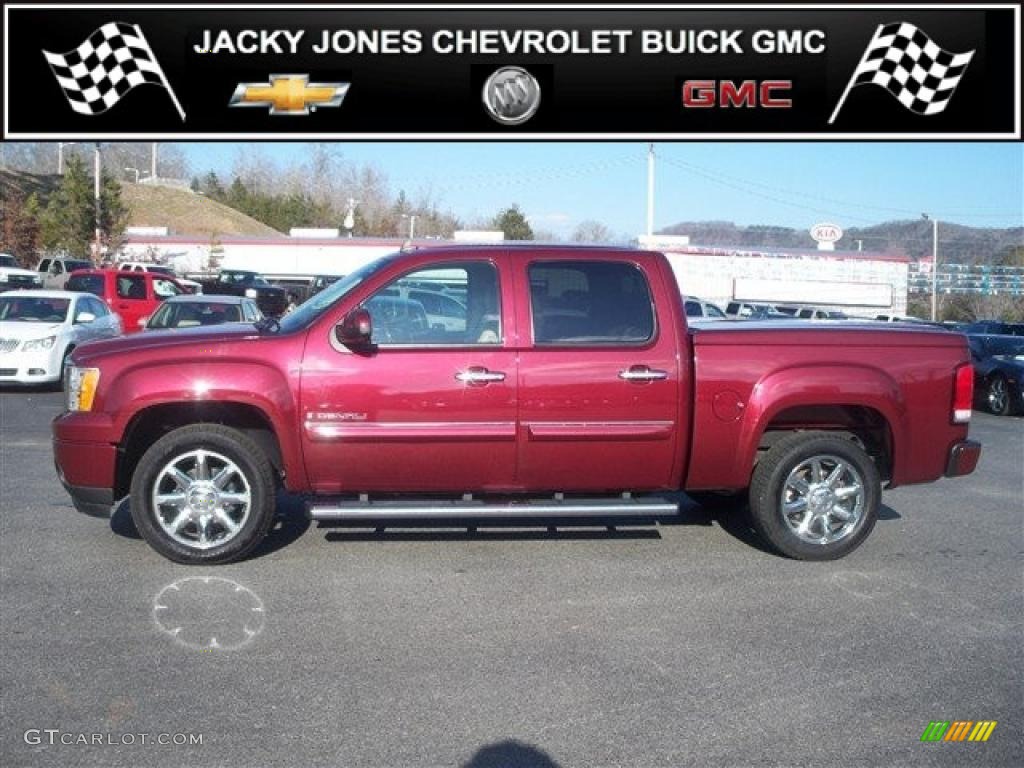 2009 Sierra 1500 Denali Crew Cab AWD - Sonoma Red Metallic / Cocoa/Light Cashmere photo #1