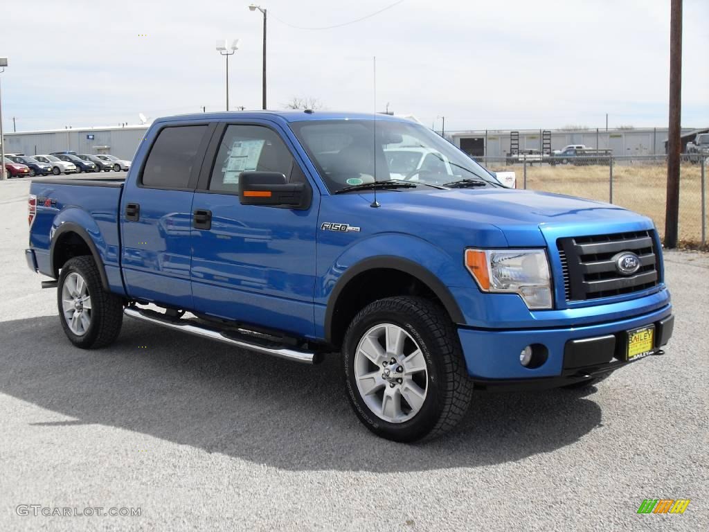 2009 F150 FX4 SuperCrew 4x4 - Blue Flame Metallic / Black/Medium Stone photo #6