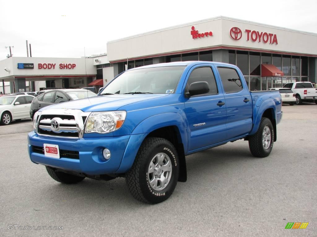2008 Tacoma V6 PreRunner TRD Double Cab - Speedway Blue / Graphite Gray photo #2