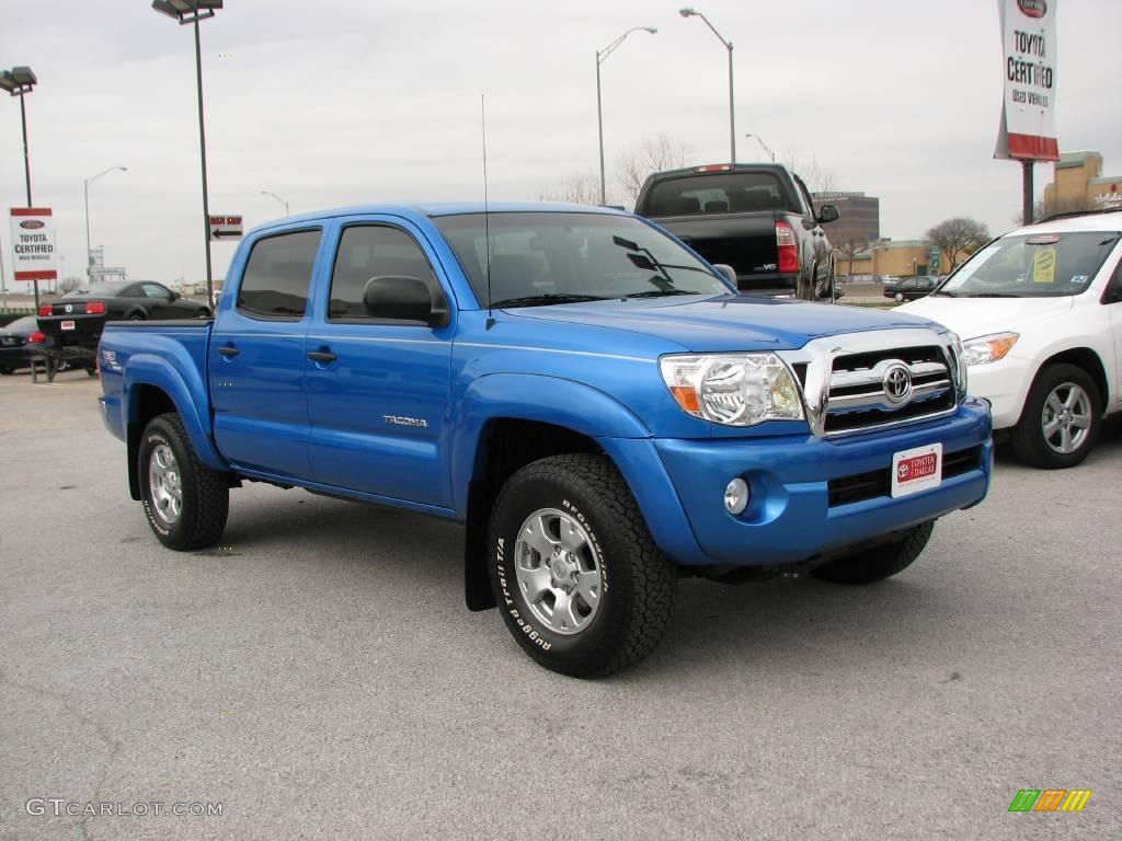 2008 Tacoma V6 PreRunner TRD Double Cab - Speedway Blue / Graphite Gray photo #4