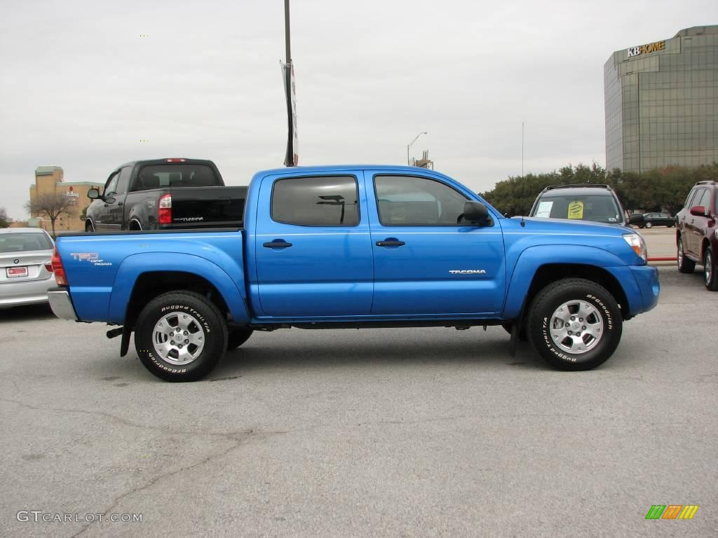 2008 Tacoma V6 PreRunner TRD Double Cab - Speedway Blue / Graphite Gray photo #5