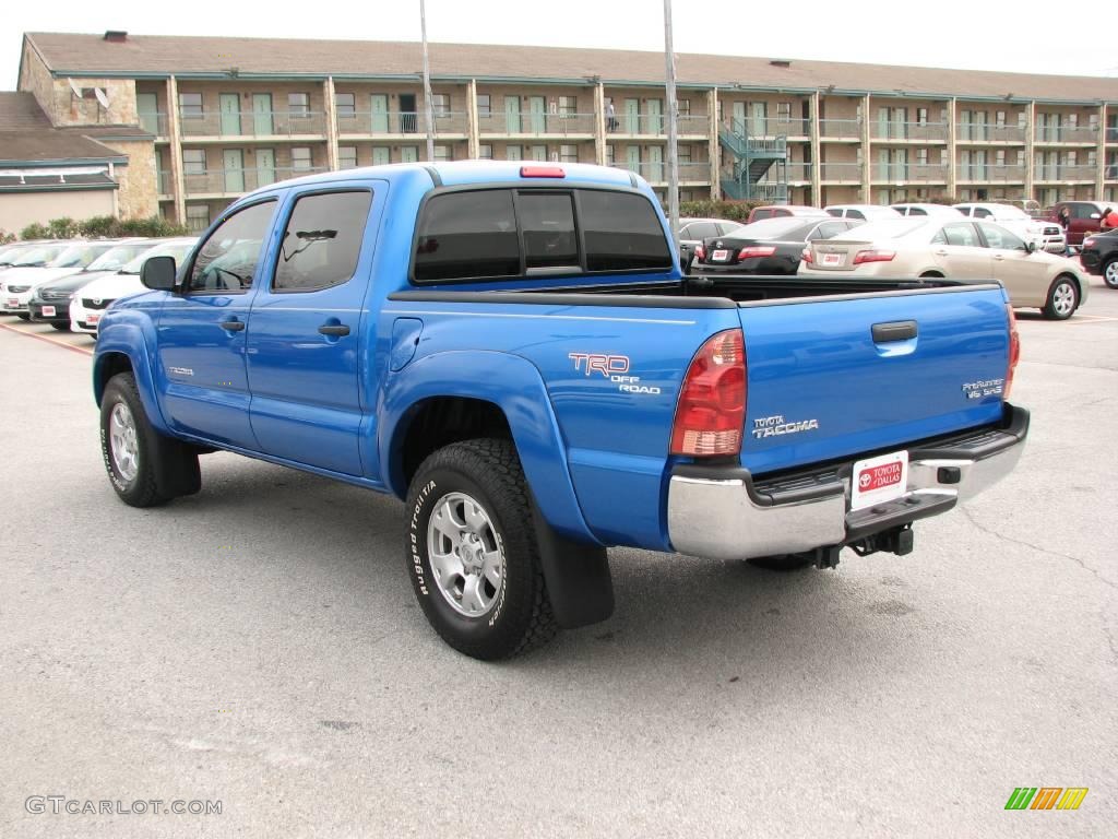 2008 Tacoma V6 PreRunner TRD Double Cab - Speedway Blue / Graphite Gray photo #8