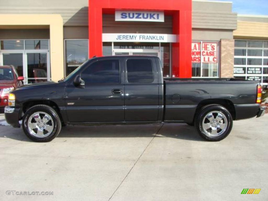 2005 Sierra 1500 SLT Extended Cab - Carbon Metallic / Dark Pewter photo #2