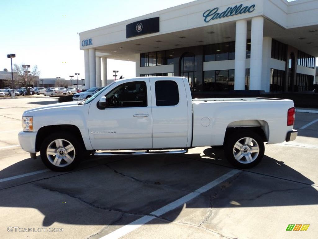 2008 Silverado 1500 LT Extended Cab - Summit White / Ebony photo #3