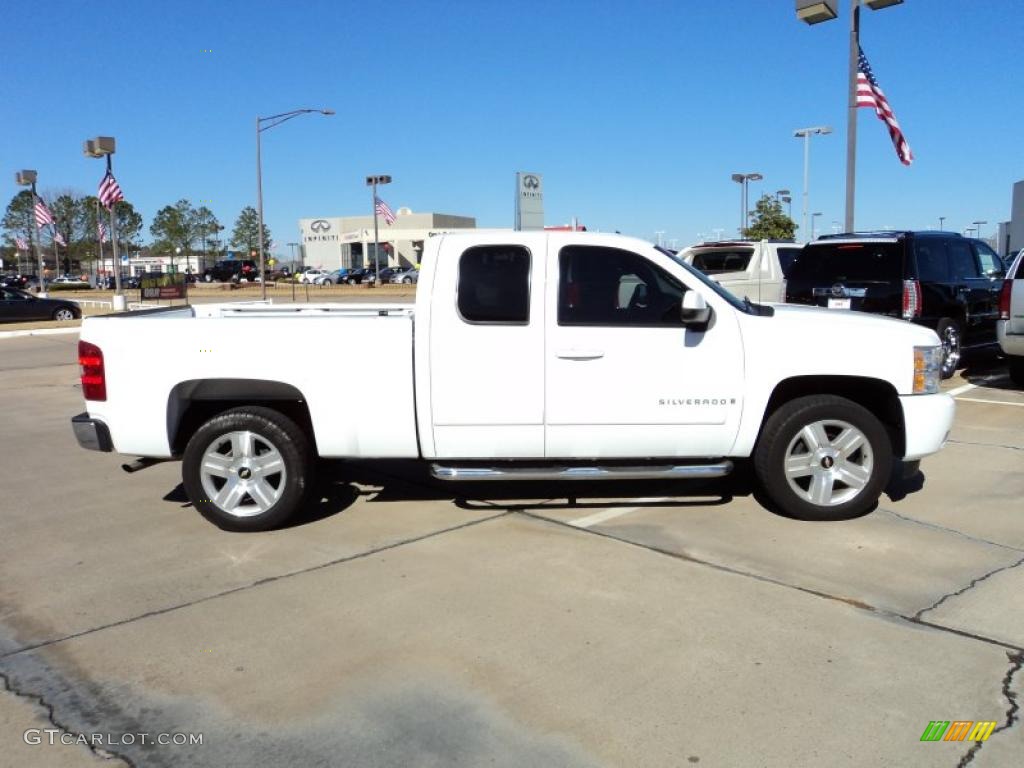 2008 Silverado 1500 LT Extended Cab - Summit White / Ebony photo #4