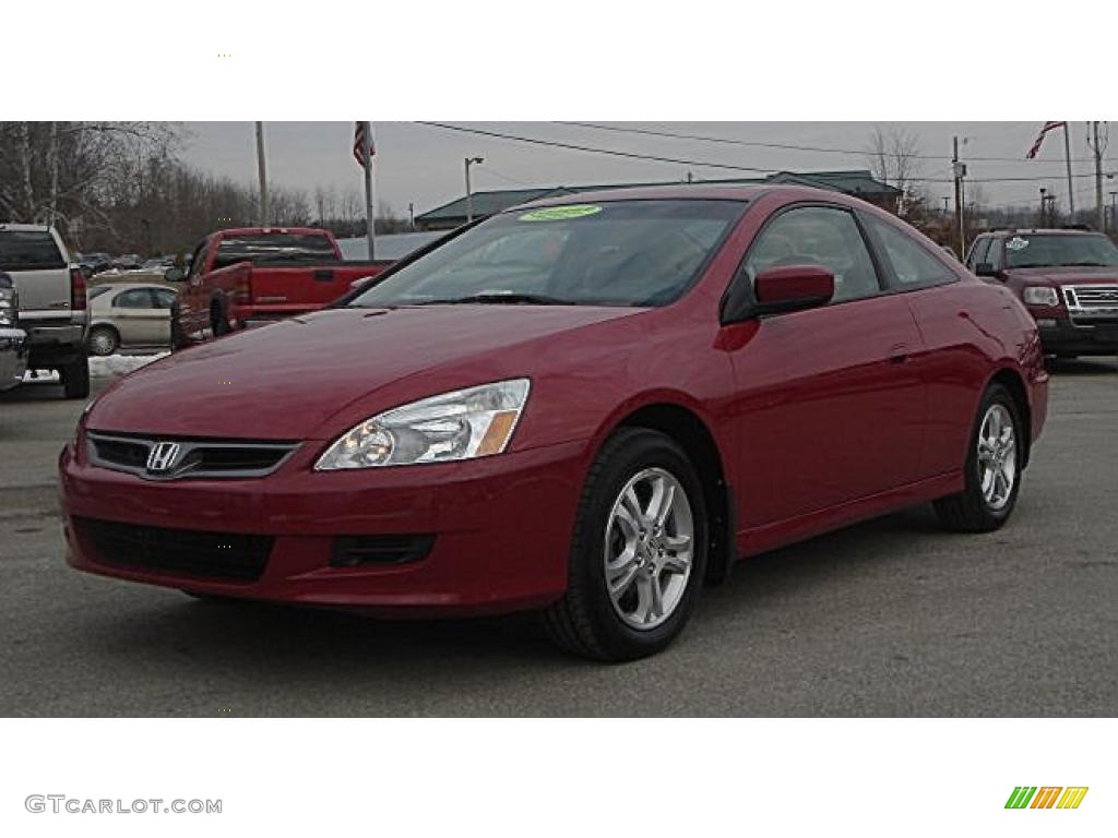 2007 Accord EX Coupe - San Marino Red / Ivory photo #1