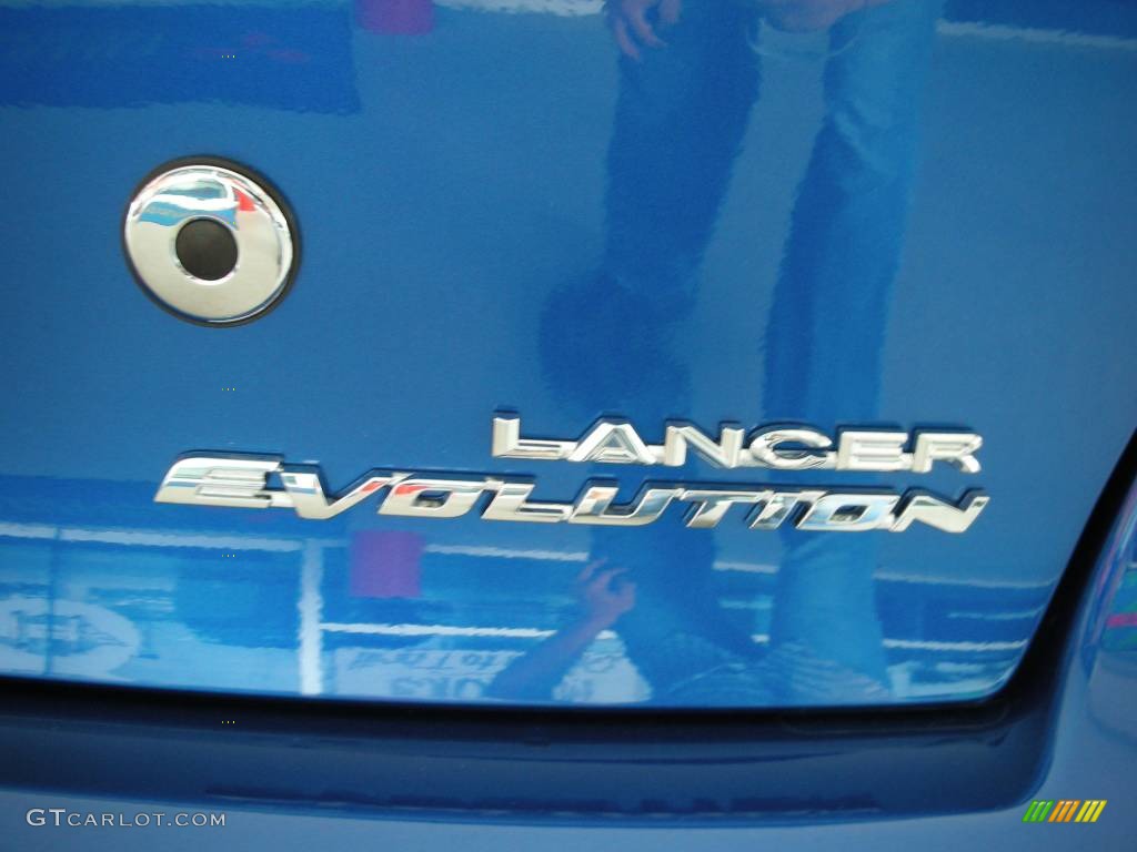 2008 Lancer Evolution GSR - Octane Blue Pearl / Black photo #15