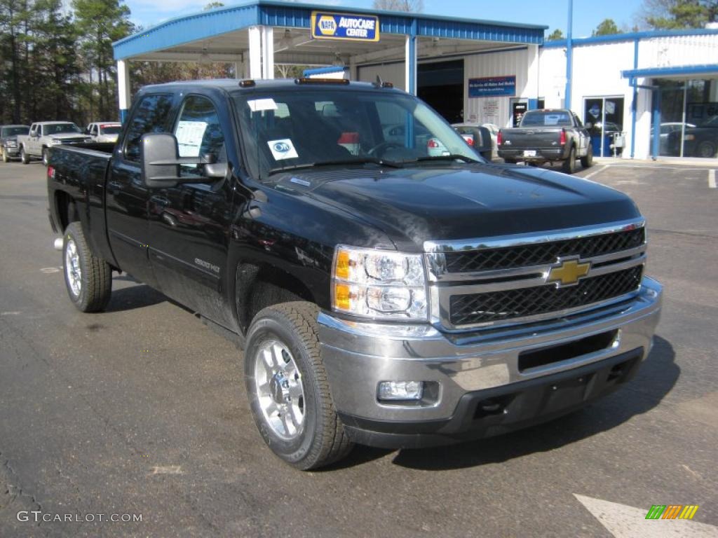 Black 2011 Chevrolet Silverado 2500HD LTZ Crew Cab 4x4 Exterior Photo #44501314