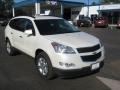 2011 White Diamond Tricoat Chevrolet Traverse LT  photo #7