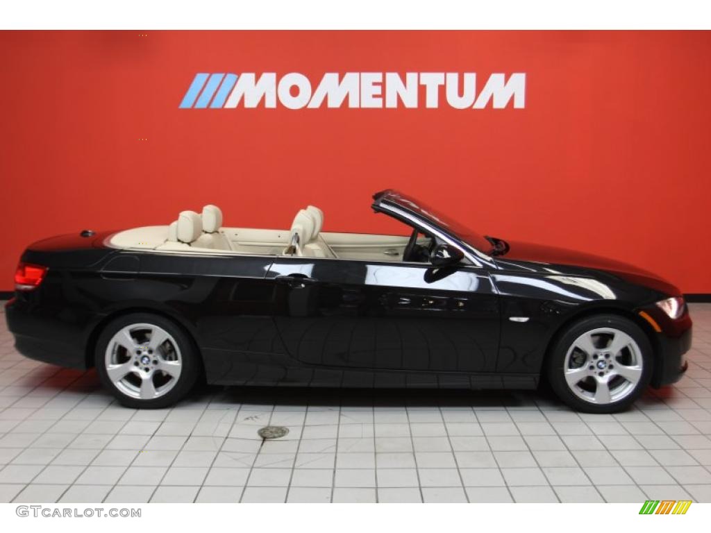 2008 3 Series 328i Convertible - Black Sapphire Metallic / Cream Beige photo #22