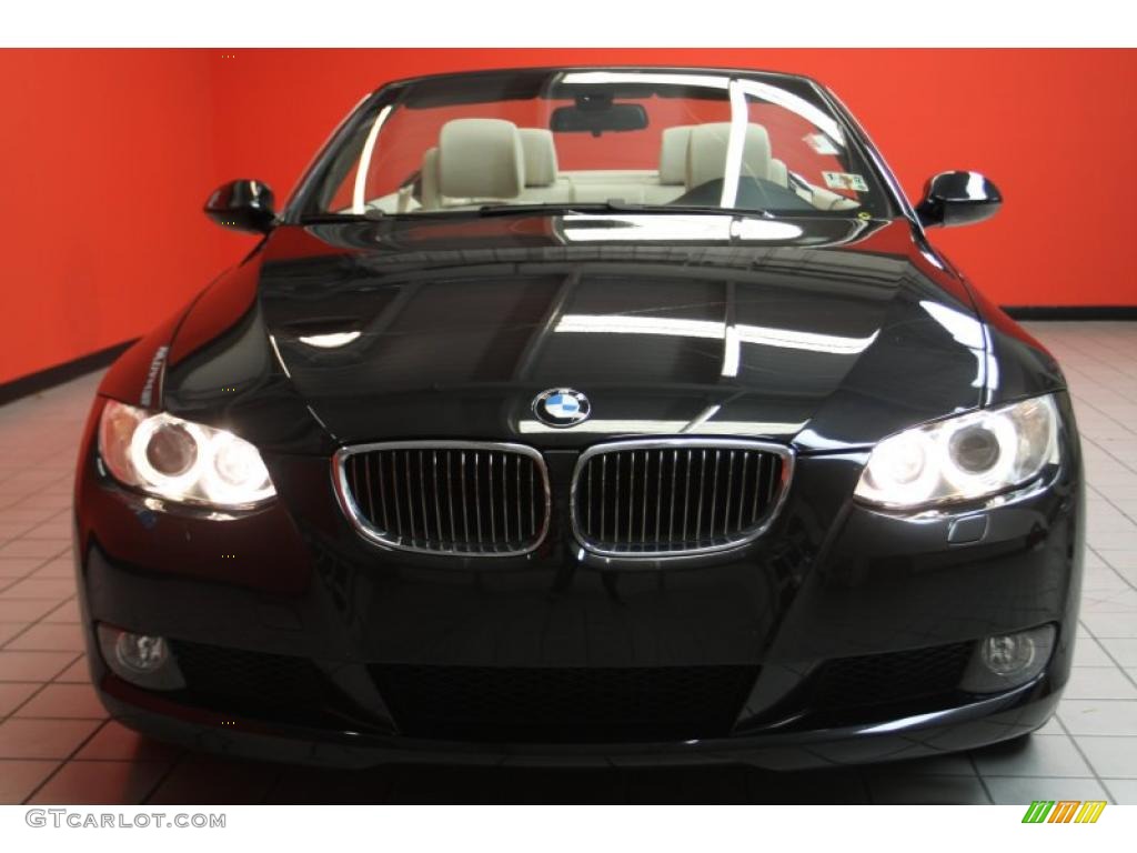 2008 3 Series 328i Convertible - Black Sapphire Metallic / Cream Beige photo #28