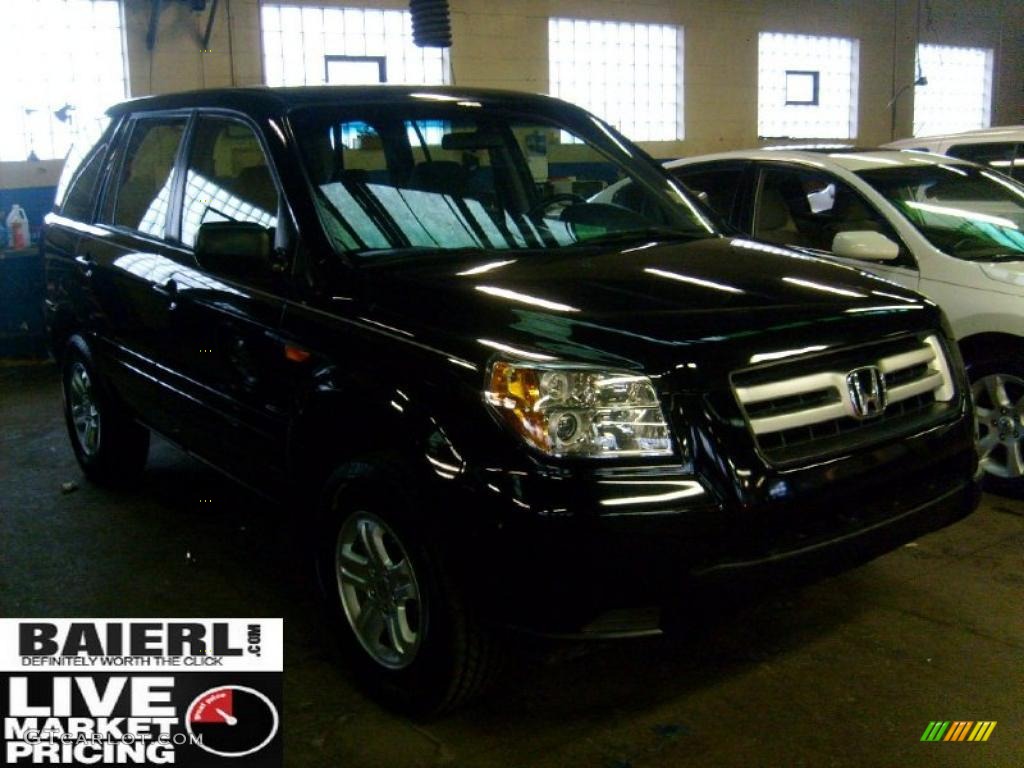 2007 Pilot LX 4WD - Formal Black / Gray photo #1