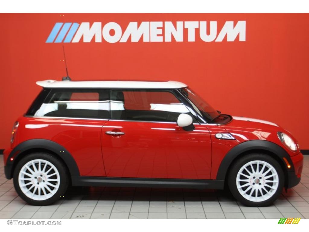 2008 Cooper S Hardtop - Chili Red / Checkered Carbon Black/Black photo #4
