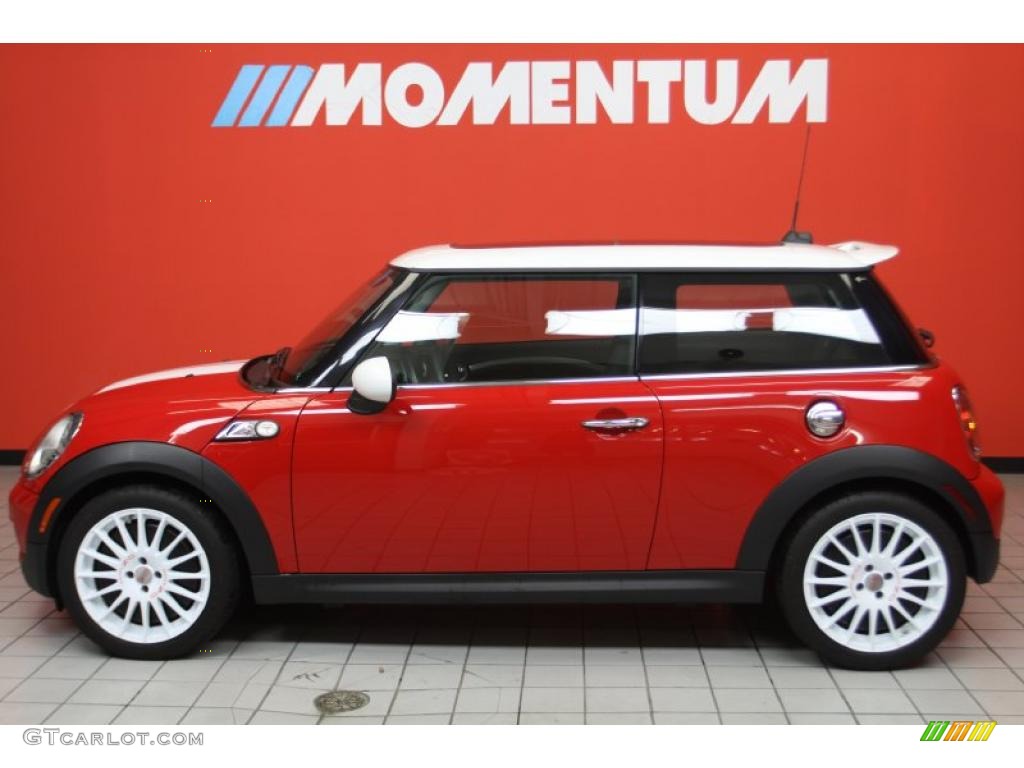 2008 Cooper S Hardtop - Chili Red / Checkered Carbon Black/Black photo #18