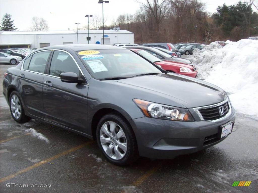 2009 Accord EX Sedan - Polished Metal Metallic / Gray photo #1