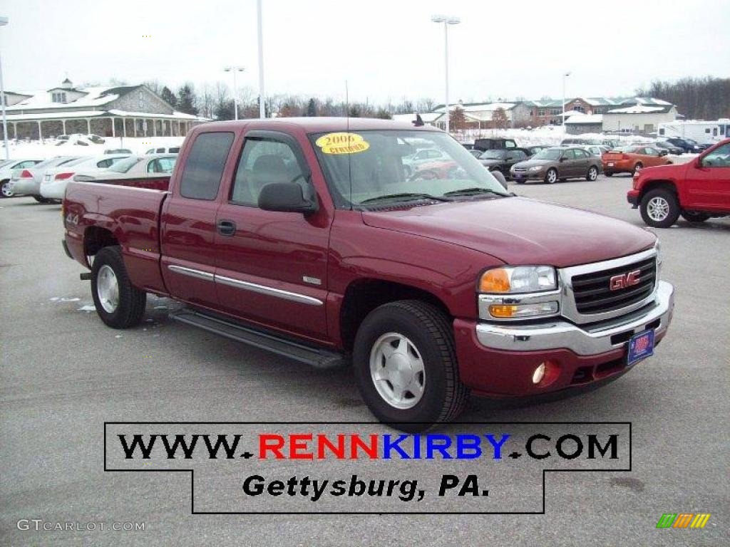 2006 Sierra 1500 SLE Hybrid Extended Cab 4x4 - Sport Red Metallic / Neutral photo #1