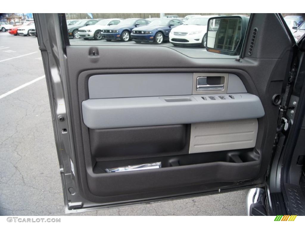 2011 Ford F150 XLT SuperCab Steel Gray Door Panel Photo #44523867