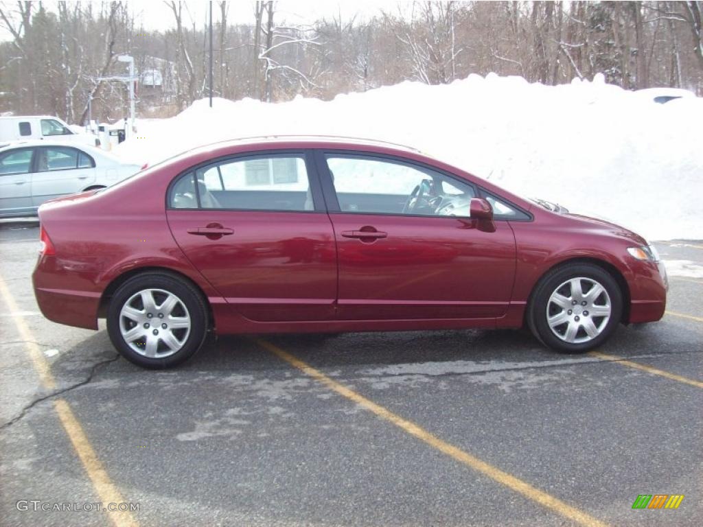 2010 Civic LX Sedan - Tango Red Pearl / Gray photo #17