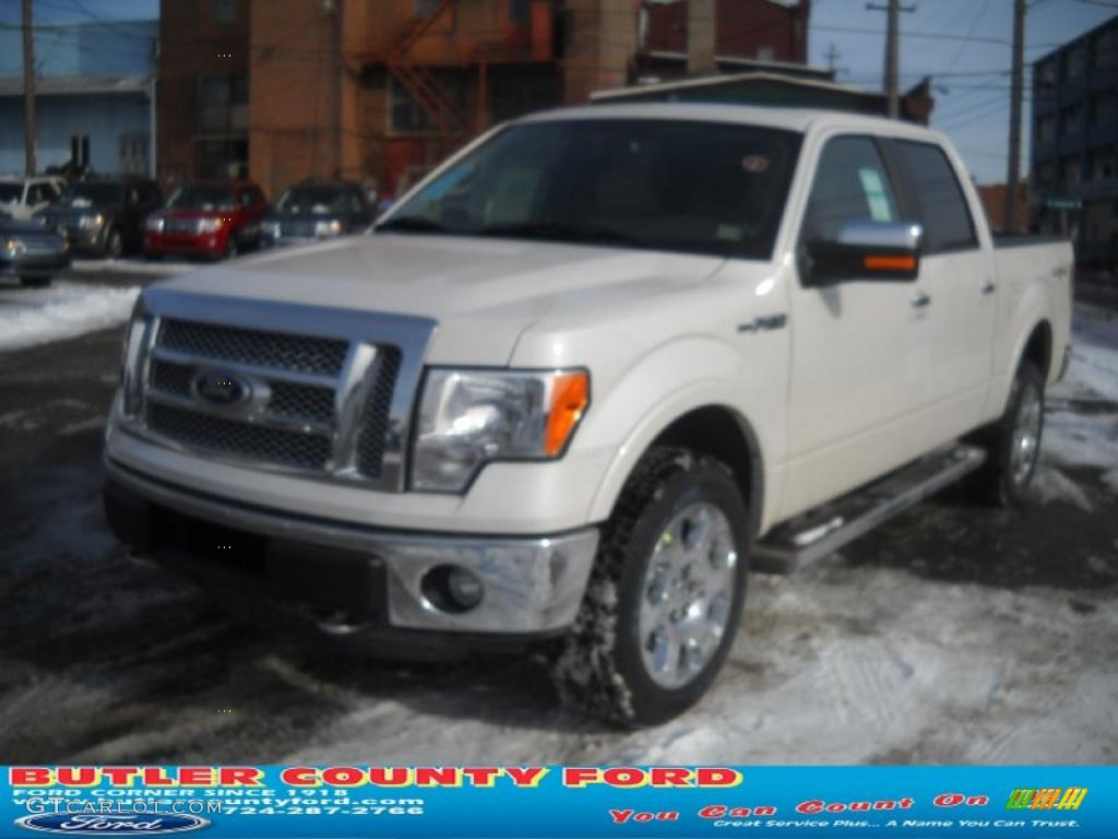 2011 F150 Lariat SuperCrew 4x4 - White Platinum Metallic Tri-Coat / Pale Adobe photo #19