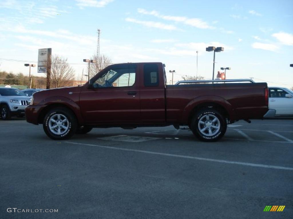 2004 Frontier XE King Cab - Red Brawn Metallic / Gray photo #6