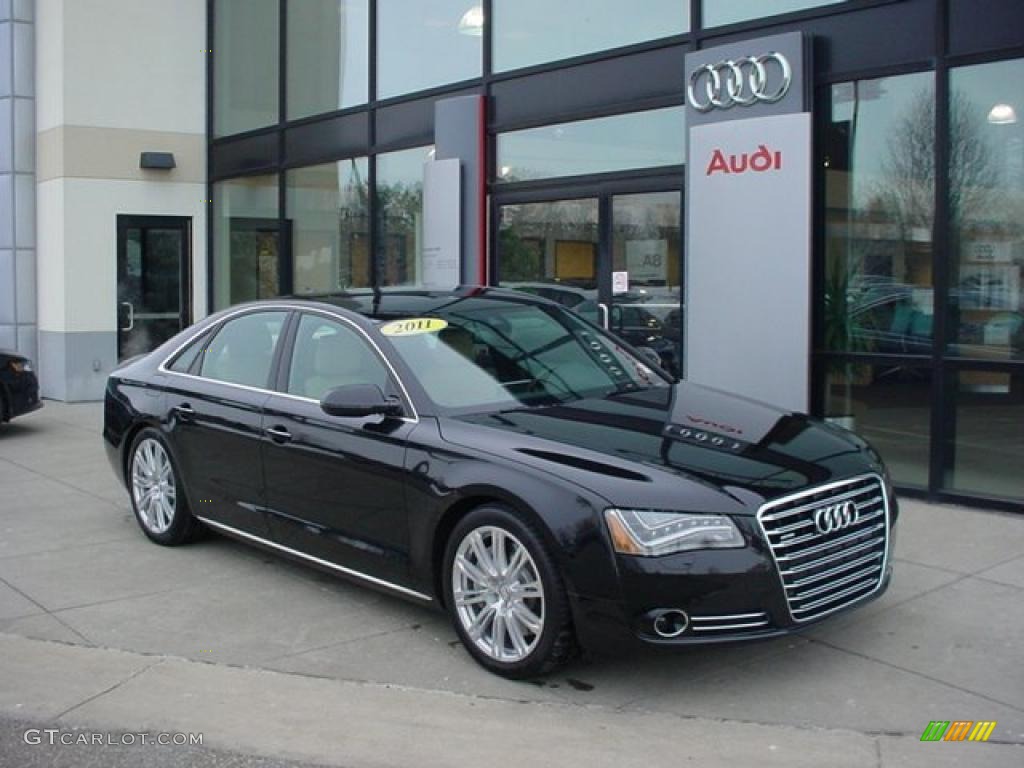 Phantom Black Pearl Effect 2011 Audi A8 4.2 FSI quattro Exterior Photo #44531864