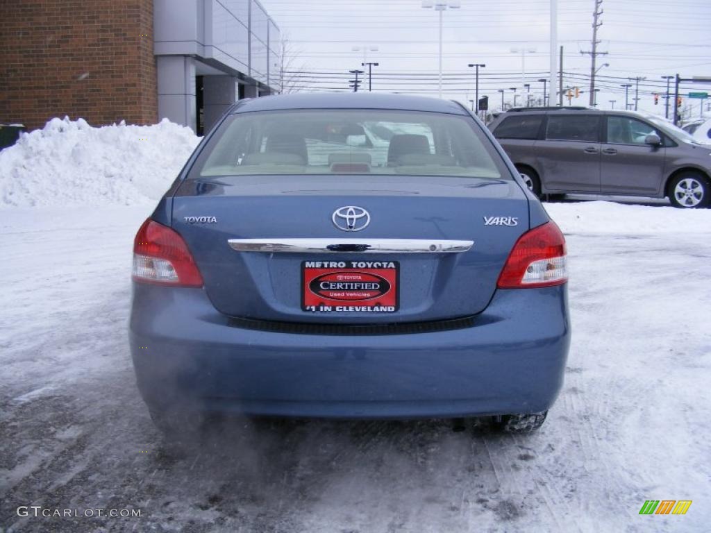 2010 Yaris Sedan - Pacific Blue Metallic / Bisque photo #4