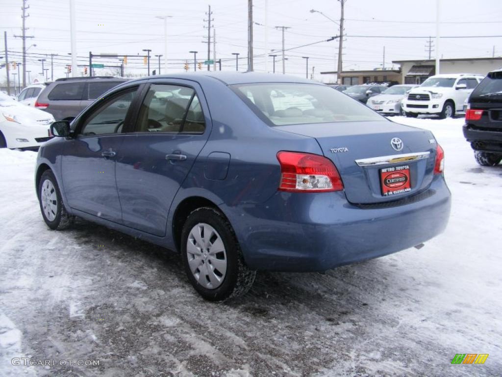 2010 Yaris Sedan - Pacific Blue Metallic / Bisque photo #5