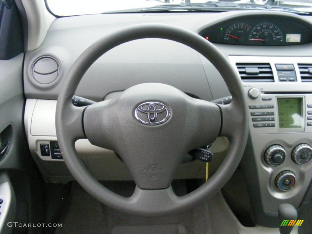 2010 Yaris Sedan - Pacific Blue Metallic / Bisque photo #16