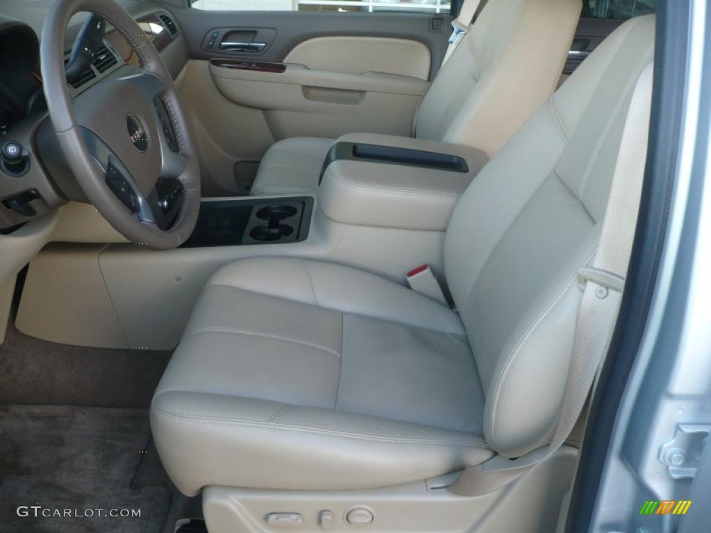 2010 Yukon XL SLT 4x4 - Pure Silver Metallic / Light Tan photo #10