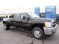 2011 Black Chevrolet Silverado 3500HD LTZ Crew Cab 4x4 Dually  photo #1