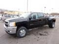 2011 Black Chevrolet Silverado 3500HD LTZ Crew Cab 4x4 Dually  photo #3