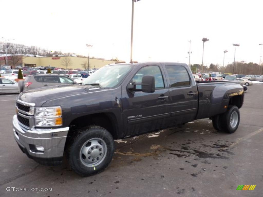 Taupe Gray Metallic 2011 Chevrolet Silverado 3500HD LTZ Crew Cab 4x4 Dually Exterior Photo #44536849