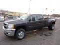 2011 Taupe Gray Metallic Chevrolet Silverado 3500HD LTZ Crew Cab 4x4 Dually  photo #3